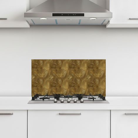 CRÉDENCE CUISINE Organic - Lines - Gold 60x30 cm