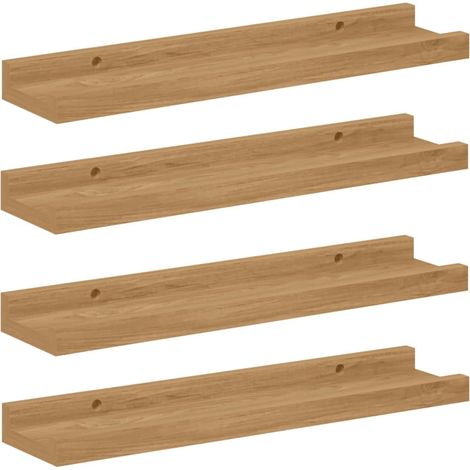 Maison Exclusive - Wandregal Wandhalterung 4 Stk. Braun 40 x 9 x (1/5)