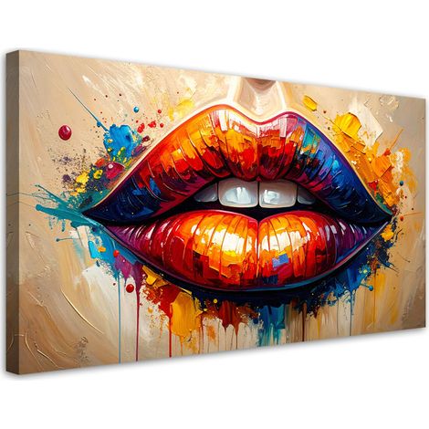 Wandbild Rote Lippen Frauen 100x50 cm (1/5)