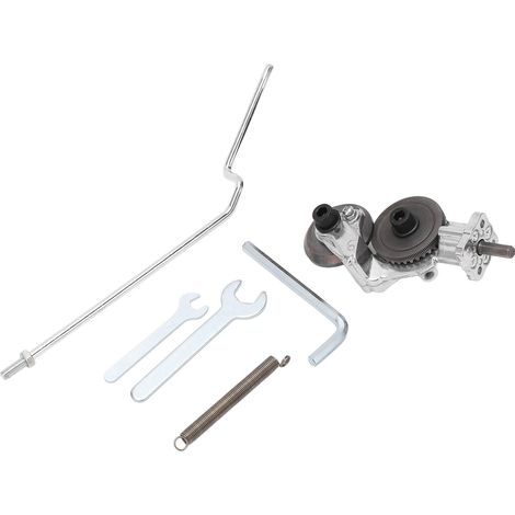 Adaptateur de cisaille à métaux modifié pour perceuse électrique, permettant la découpe de plaques de papier et de métal. (1/5)
