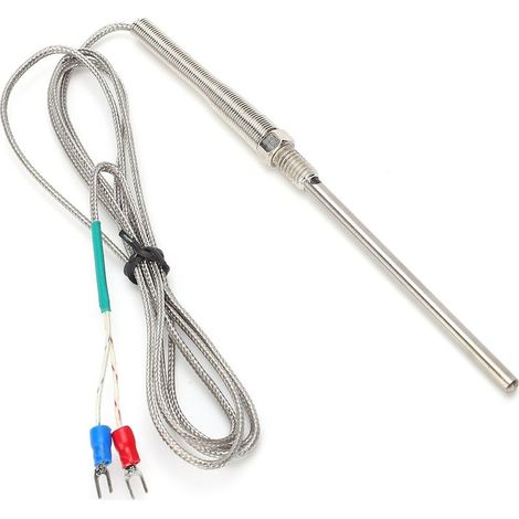 Thermocouple to probe of type K of 3,9 inches, Test precise of temperature of 0 to 800 °C, thread M8 with cable of 4,9 feet (1/5)