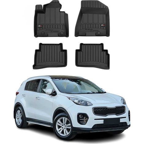 Tapis de Sol Compatible avec Kia Sportage 2014-2018 TPE Noir (1/5)