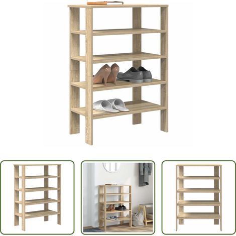 Holzschuhregal - Schuhregal Sonoma-Eiche 61x32x87,5 cm Holzwerkstoff (1/5)