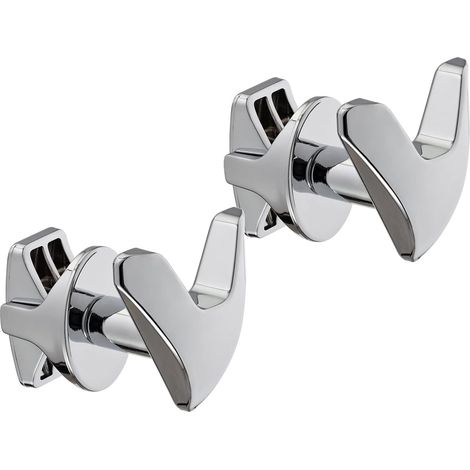 Porte-serviettes chrome à fixer sur radiateur – Tubes ronds – Fabrication italienne en ABS – Vis en acier inoxydable – LH