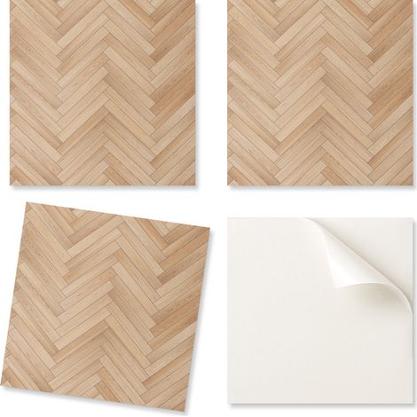 Baldosas autoadhesivas con gr谩ficos para comedor, dise帽o de espiga de PVC, 20x20x20 cm.