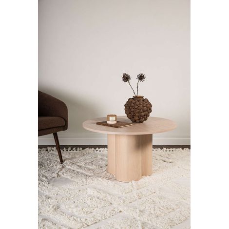 Olivia table basse ⌀80cm whitewash.