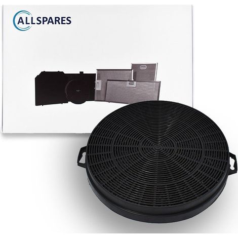 AllSpares Filtre à charbon pour hottes aspirantes adapté pour AEG-Electrolux Type 210 / E3CFT210, Etna REC20, Whirlpool Type B210 / CHF210/1 et Elica F00337/S (Ø210x30mm) (1/4)