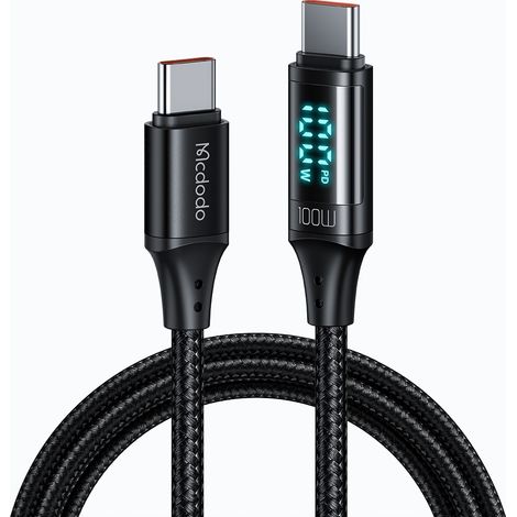 Cavo Mcdodo con display, ricarica rapida USB-C, USB TYPE C 5A 100W 1M (1/5)