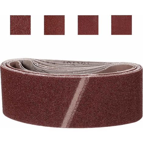 16 Pcs 100mm x 610mm Bande Abrasive 40/80/120/240 Grain Ceintures (1/5)