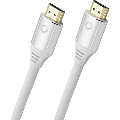 Câble de raccordement Oehlbach HDMI Fiche mâle HDMI-A, Fiche mâle HDMI-A 1.50 m blanc D1C92490 8K UHD Câble HDMI Y731912 (1/4)