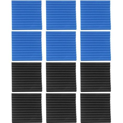 Panneaux Acoustiques Coin - Mousse Polyuréthane 30 x 30 x 2,5 cm - Traitement Acoustique Studio Bureau Home Cinema - Lot de 12 (1/4)