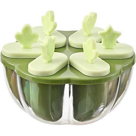 Kit para hacer helados caseros: máquina para hacer helados con bandeja para cubitos de hielo y caja de malla, perfecta para divertirse en familia. Verde. (1/4)