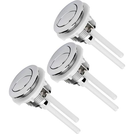 Boutons-poussoirs Ronds Argentés 38mm pour Toilette (1/5)
