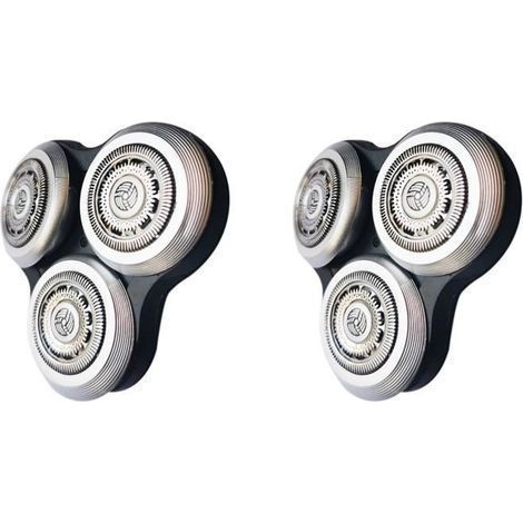 2x Ersatzscherkopf RQ12 für Philips Series 9000 Rasierer RQ10 RQ12 SH90-50 Komplettes Scherkopf-Set