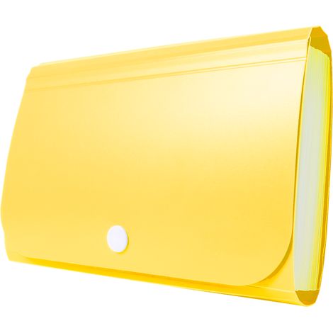 Mini-Akkordeon-Organizer mit PP-Verschluss, gelb