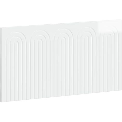 Cabecero montada en la pared ALKMAAR Blanco Brillante vidaXL (1/5)