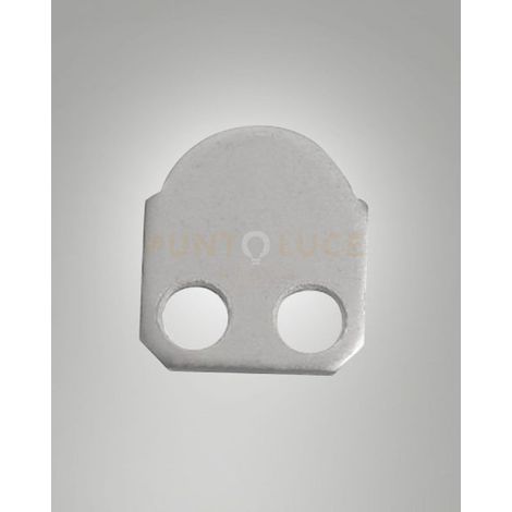 6407-50-002 TAPPO PIATTO ALLUMINIO ANODIZZATO NATURALE L.16MM SENZA FORO