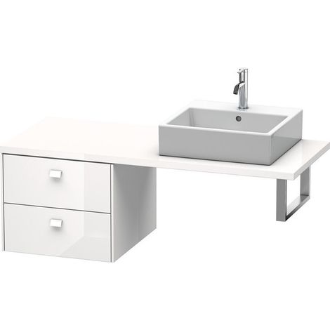 Meuble bas console BRIOSO poignée chromé 442x520x550mm basalt mat