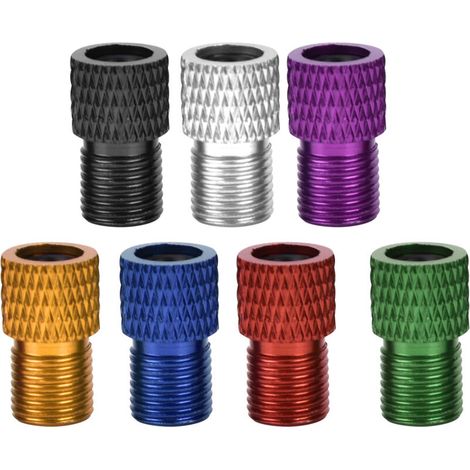 Adaptateur de Valve Presta à Schrader pour Vélo de Route - 7 Pièces