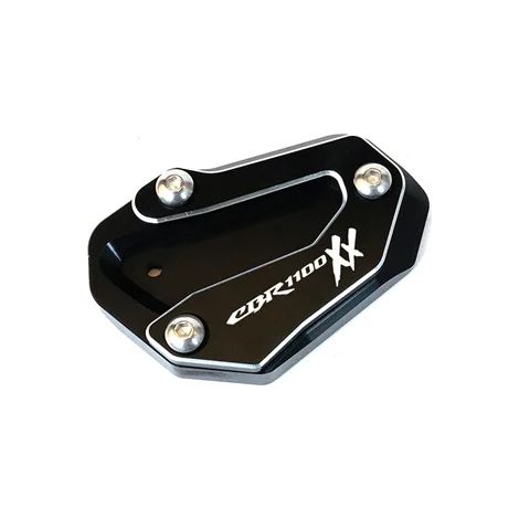 (Noir) Compatible avec HONDA CBR1100XX CBR 1100 XX 1100XX CBR1100 XX 1996-2008 Moto Plaque de support CNC Béquille latérale Extension de béquille maxpower (1/4)