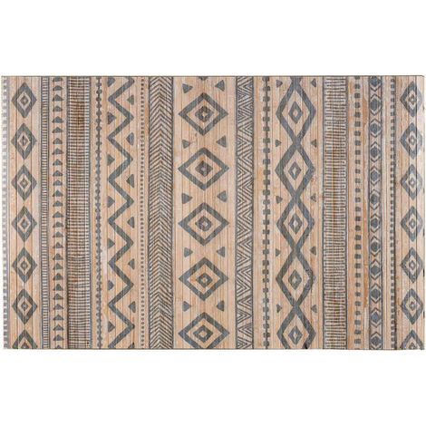 Tappeto Bambu Etnic Bianco-grigio 80X150 (1/4)