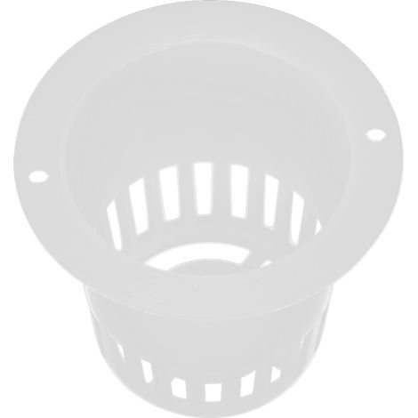 Lot de 50 paniers de culture hydroponique sans terre pour plantes à fleurs, pots en maille blanche (1/5)