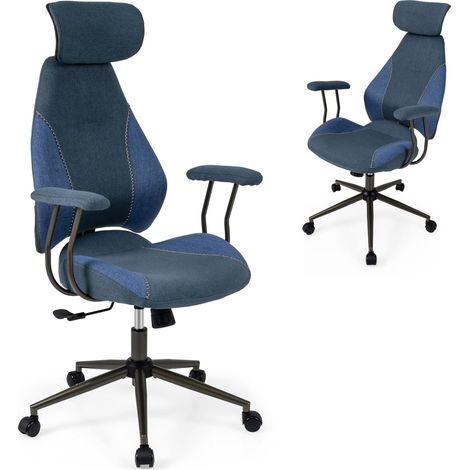 chaise bureau maison exécutive gaming jeu tâche ordinateur coussin siège inclinaison dossier inclinable bascule réglable pivotant ergonomique accoud (1/5)
