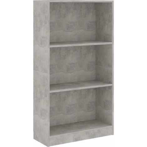 Maison Exclusive - Libreria a 3 Ripiani Cemento 60x24x109 cm in Legno Multistrato (1/5)