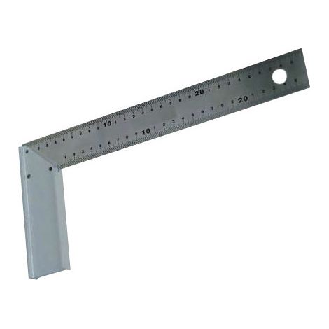 Equipo de carpintero 25 cm hoja de acero templado base de aluminio - Métrica