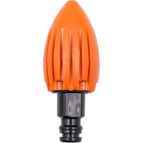 Buse de Nettoyage des égouts la fusée à Eau, buse de Nettoyeur Haute Pression d'égout, buse d'eau de Nettoyage de vidange à connecteur Rapide,Orange (1/5)