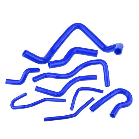 Kit de 9 durites de radiateur en silicone bleu pour Honda Civic D15 D16 SOHC EG/EK 1992-2000 (1/5)