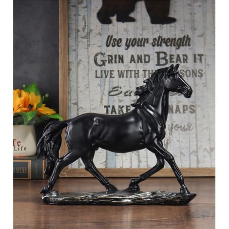 Scultura di cavallo, statuetta di cavallo in resina, decorazione a tema animale, scultura decorativa per casa, ufficio, regalo decorativo.