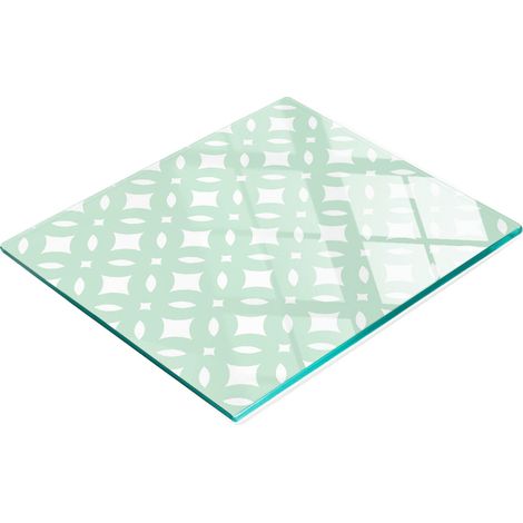 Tagliere decorativo in vetro temperato con forme geometriche, 60x52 cm (1/5)