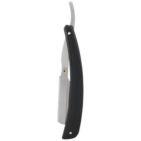 Rasoir de Barbier en Acier Carbone, Coupe-Choux Pliant Professionnel pour Salon (1/5)