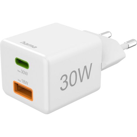 Hama USB-C Schnellladegerät PD 30W, Weiß - Qualcomm Quick (1/5)