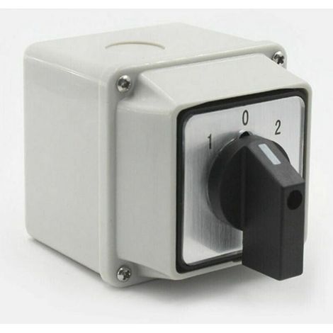 Selector de leva rotativo universal LW26-20A 220V - 8 terminales, 3 posiciones 1-0-2, interruptor inversor con interruptor maestro (1/5)