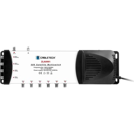 Multiswitch Cabletech 5x6 6 uscite amplificatore integrato filtro LTE (1/2)