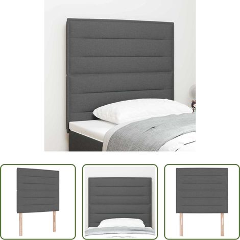 vidaXL Cabecero Gris oscuro tela (1/5)