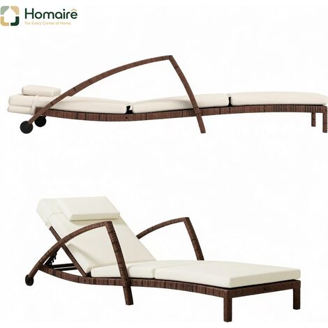 Esszimmerstuhl aus beigem und beigem Stahl 185 x 72 x 78 cm HOMAIRE (1/5)