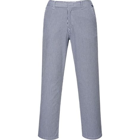 Pantaloni da cucina Portwest BARNET 100% cotone Scacchiera blu e bianca XL (1/4)