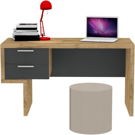Scrivania di design - Soluzione perfetta per il tuo studio - Quercia e basalto