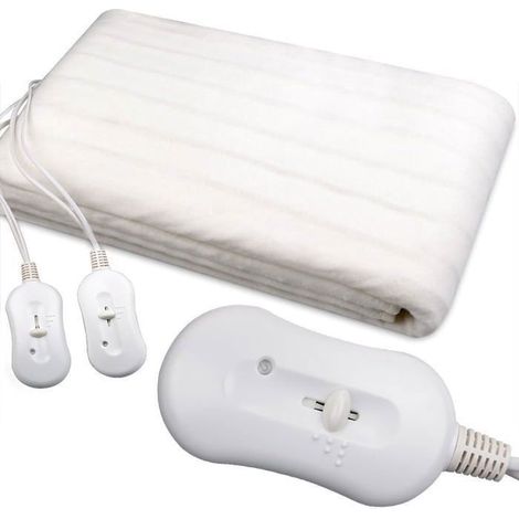 Couverture chauffante blanche 2 personnes