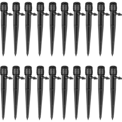 Bewässerungstropfer, automatische Mikrosprinkler, Bewässerung 360° verstellbar, Anschluss für 4 mm/7 mm Schlauch, für Garten, 20 Stück (1/5)