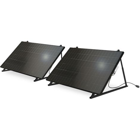 Kit 2 panneaux solaire bifacial 1000 W - 2 panneaux 500 wc plug and play Mecafer - Micro onduleur wifi - 428211 (1/2)