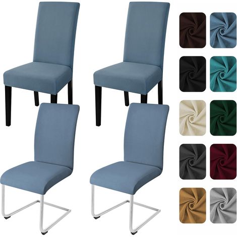Lot de 4 housses de chaise extensibles pour chaise basculante (1/5)