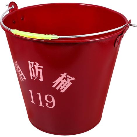 Seau à Sable en Fer Poignée Seau de Rangement Polyvalent Jaune pour Stockage de Sable et Eau Résistant pour Usage Domestique et Industriel Couleur Aléatoire Plusieurs Styles (1/5)