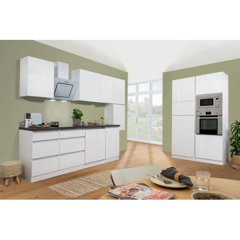 Cuisine Kitchenette Bloc cuisine sans poignée Blanc Lorena 395 cm Respekta