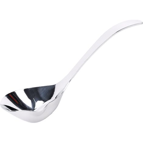 Louche en acier inoxydable 304 avec bec verseur, cuillère à soupe profonde, manche en forme de crochet, prise en main confortable pour la maison, la cuisine et le camping (1/5)
