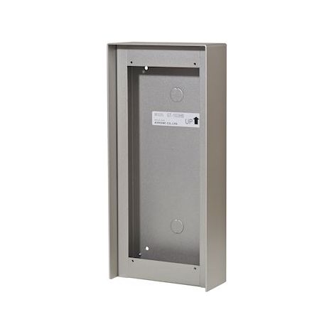 Aiphone – Cadre saillie aluminium anodisé 3 modules avec visière anti-pluie – Protection intempéries – GT103HB