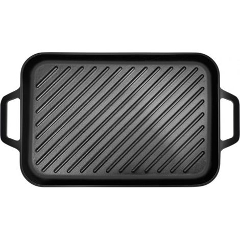 Plancha rectangulaire 44cm Fonte d'acier tous feux dont induction four Noir Arthur Martin AM4401 (1/5)